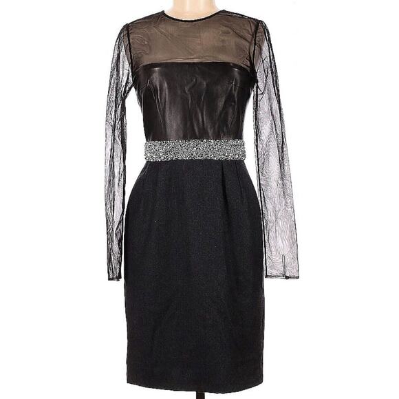 NWT WES GORDON Black Silk Lace Asymmetrical Hem CAMISOLE SLIP Dress Sz 8 $1094 - Picture 1 of 14